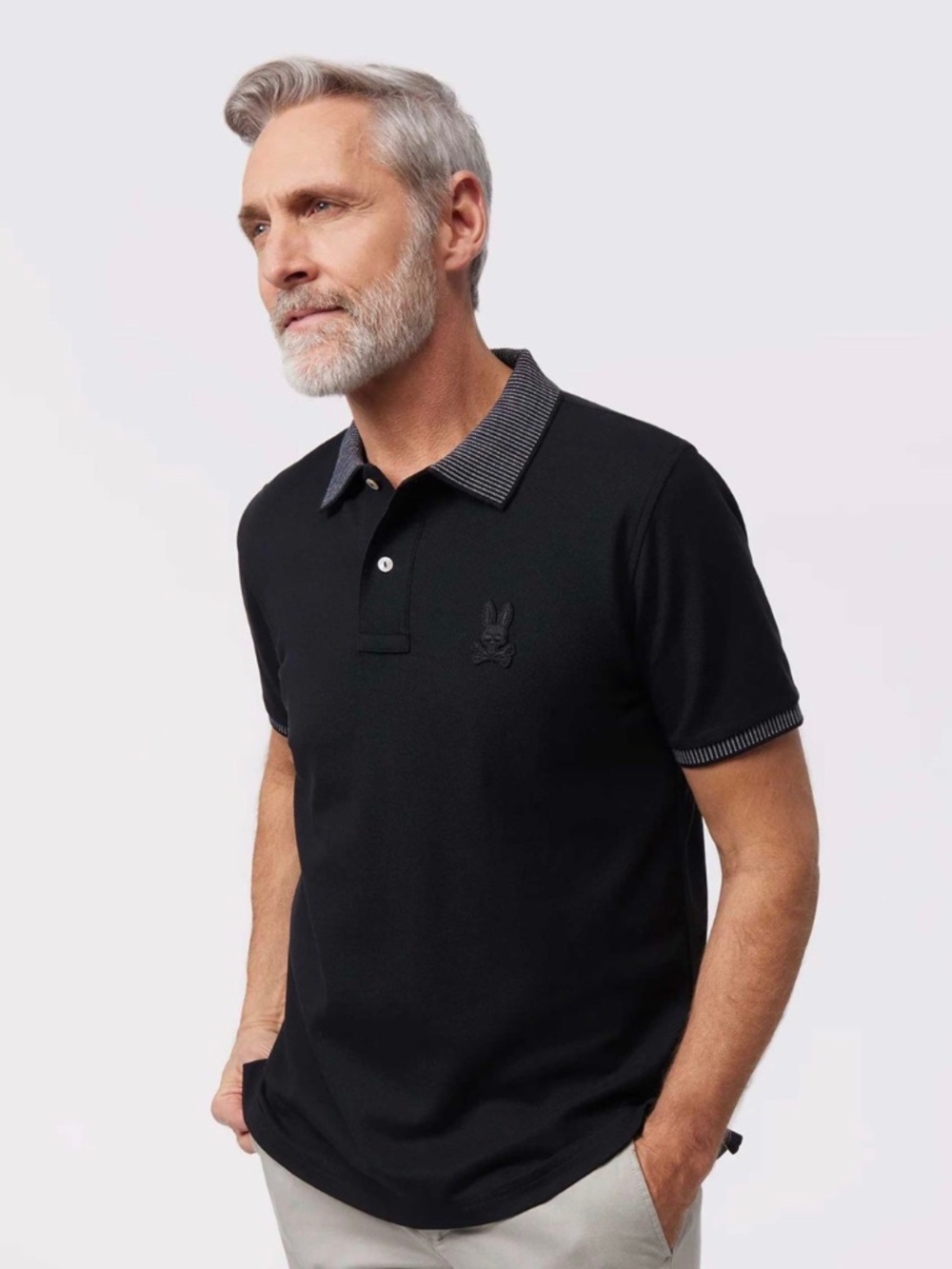 Psycho Bunny Damon Black Polo Shirt
